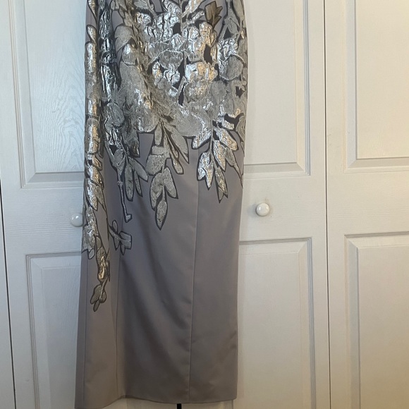 Glamorous One-Shoulder Dress in Silver - Picture 2 of 7